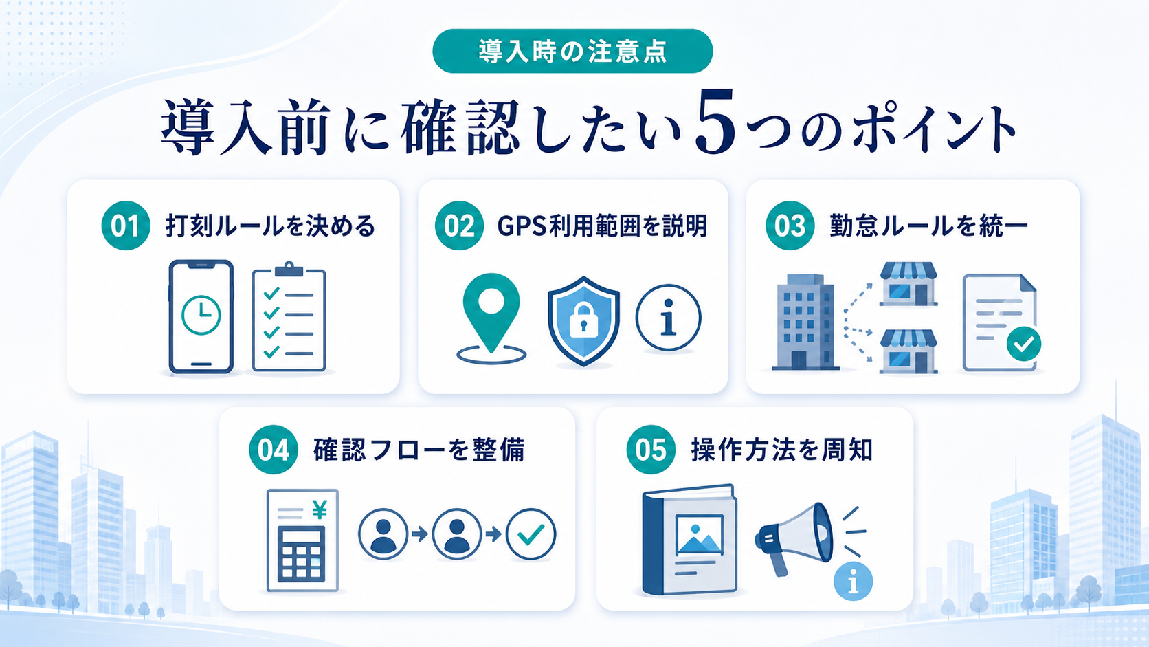 不動産業向け勤怠管理システムを導入する際の注意点