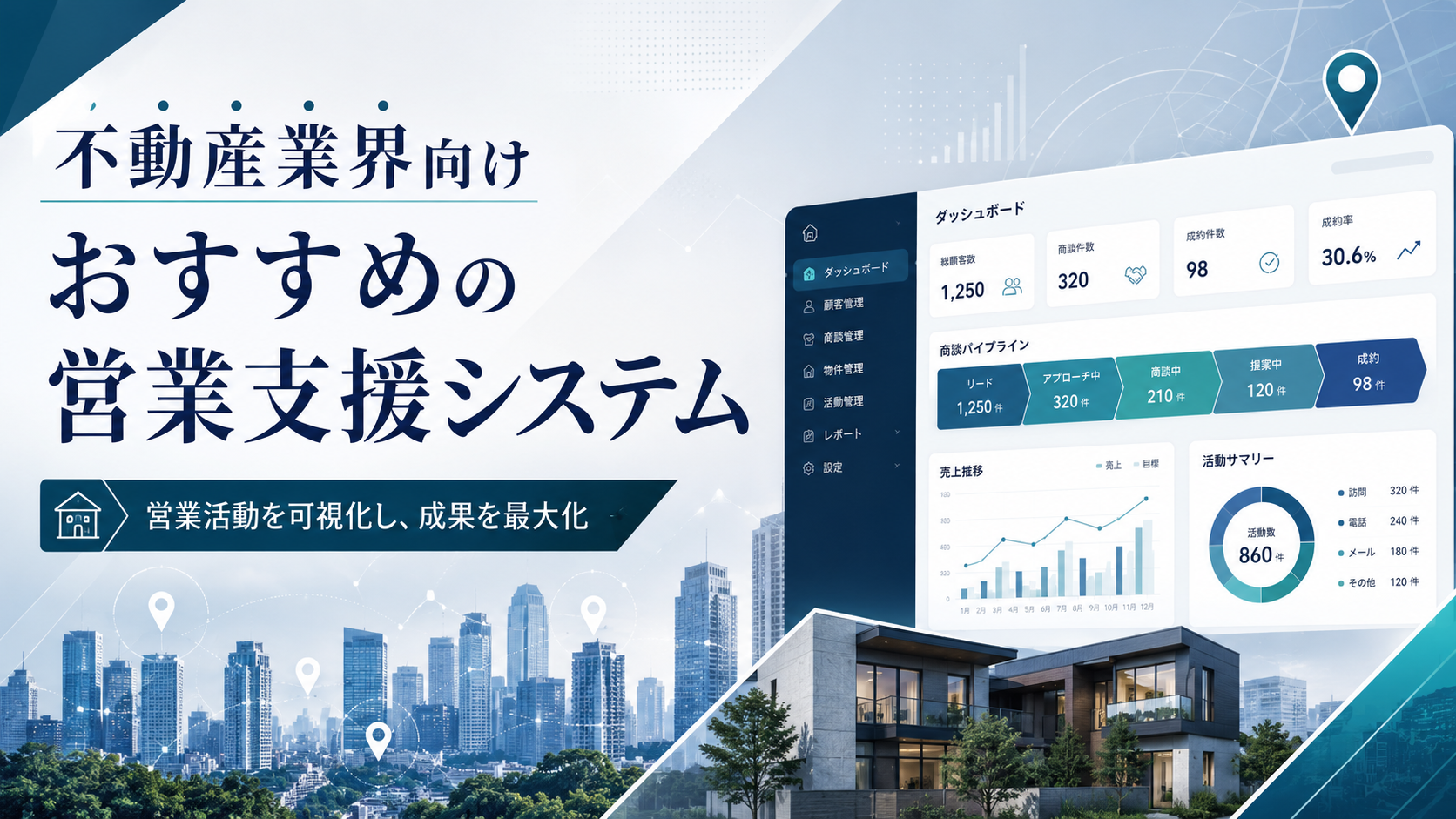 不動産向け営業支援システムおすすめ10選比較