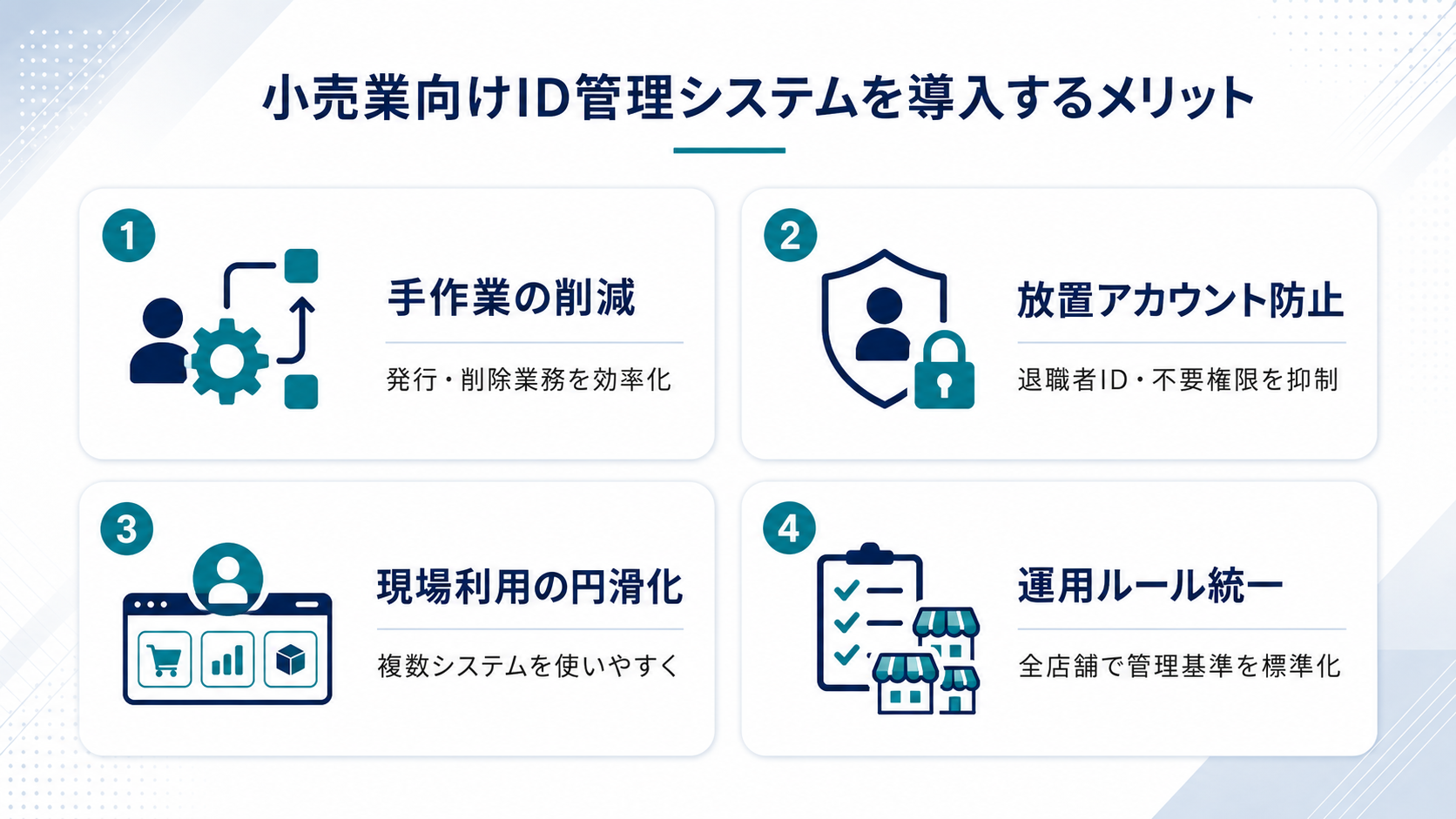  小売業向けID管理システムを導入するメリット