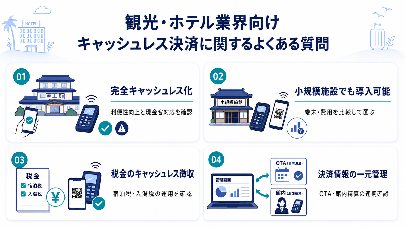 観光・ホテル業界向けキャッシュレス決済に関するよくある質問