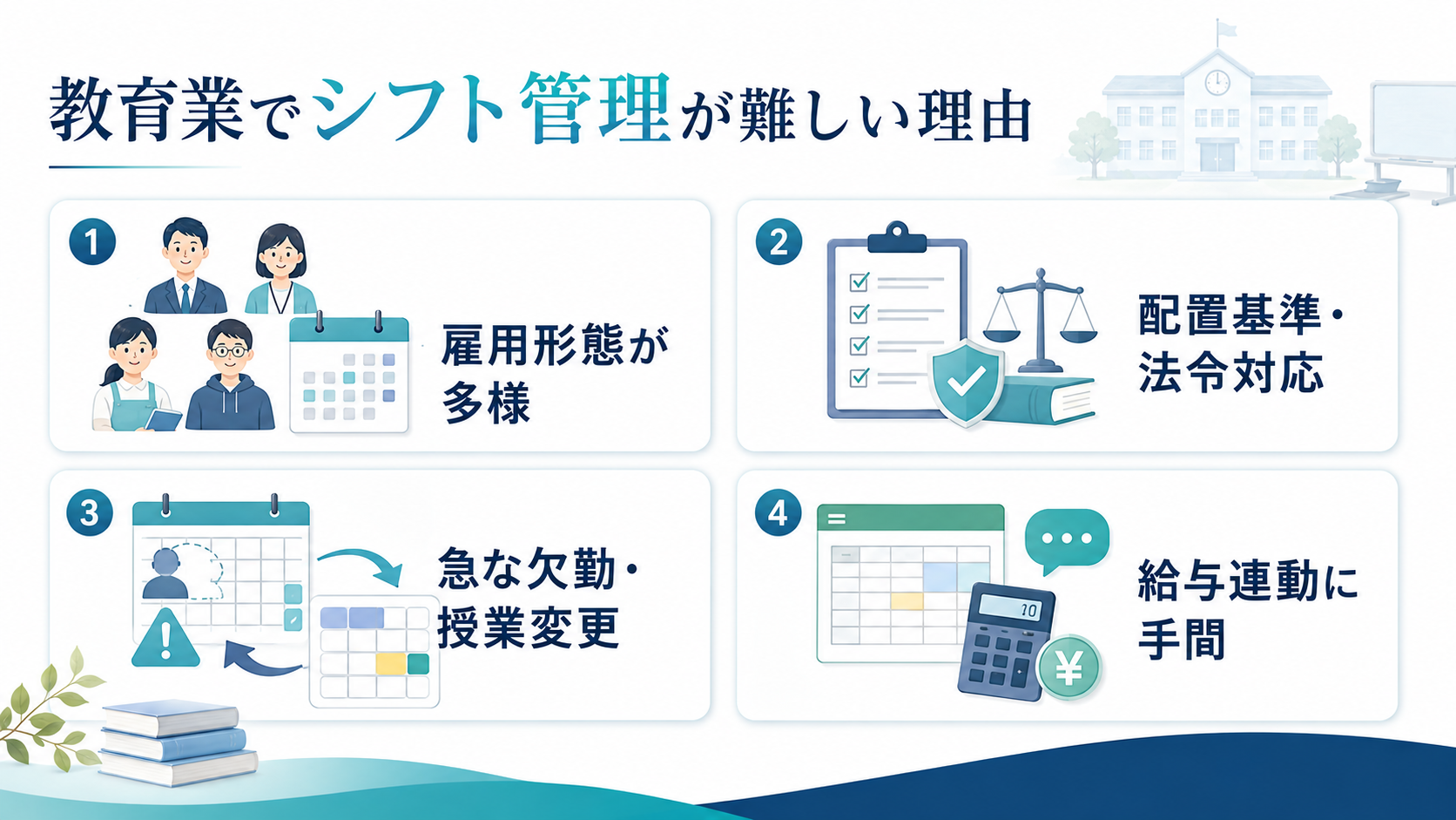 教育業でシフト管理が難しい理由と現場の課題