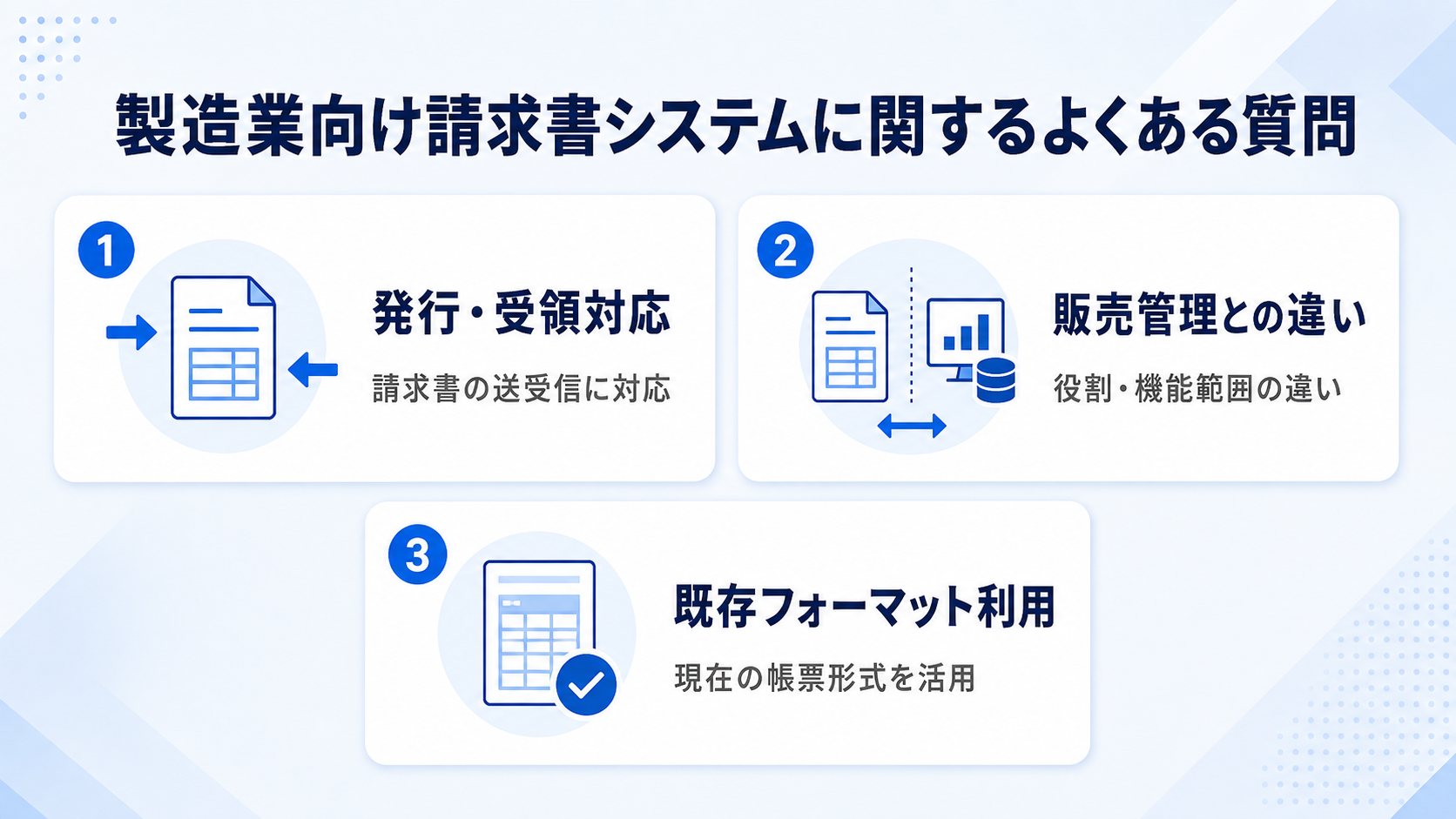 製造業向け請求書システムに関するよくある質問