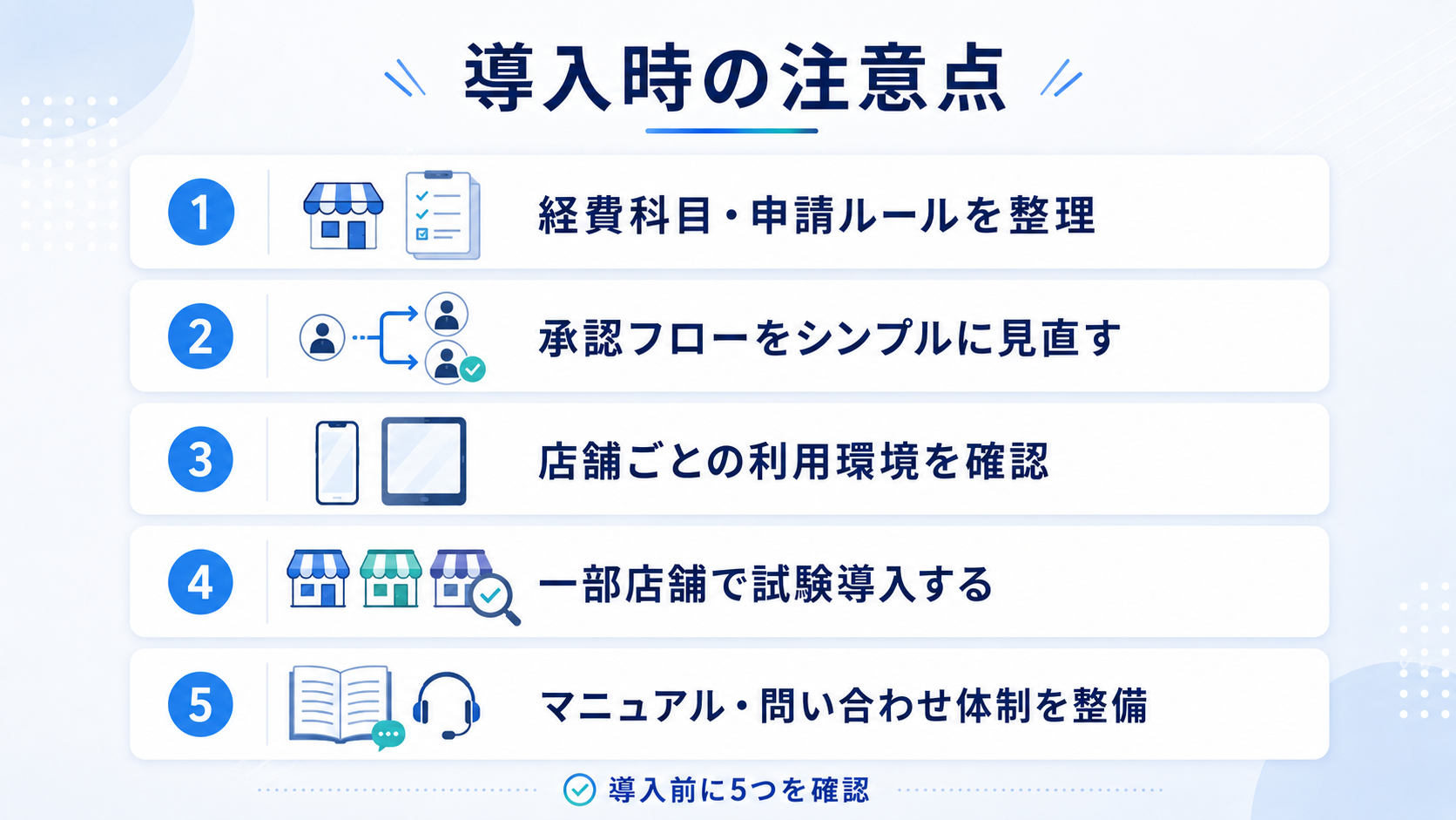 小売業で経費精算システムを導入する際の注意点