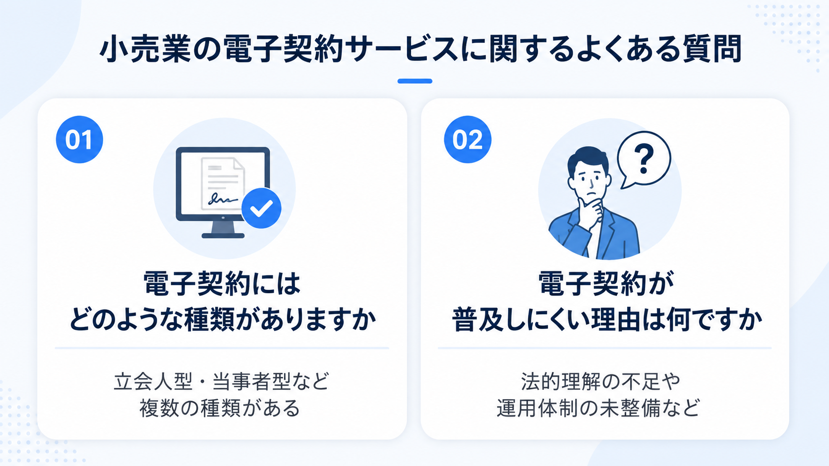 小売業の電子契約サービスに関するよくある質問