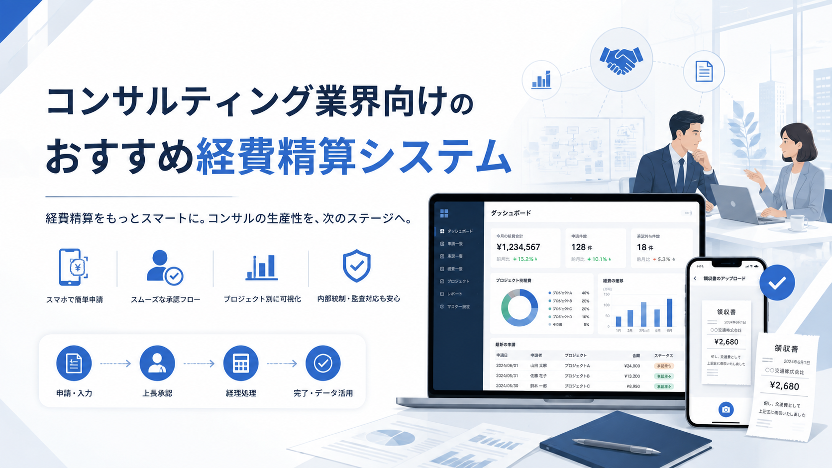 コンサルティング業界向けのおすすめ経費精算システム10選