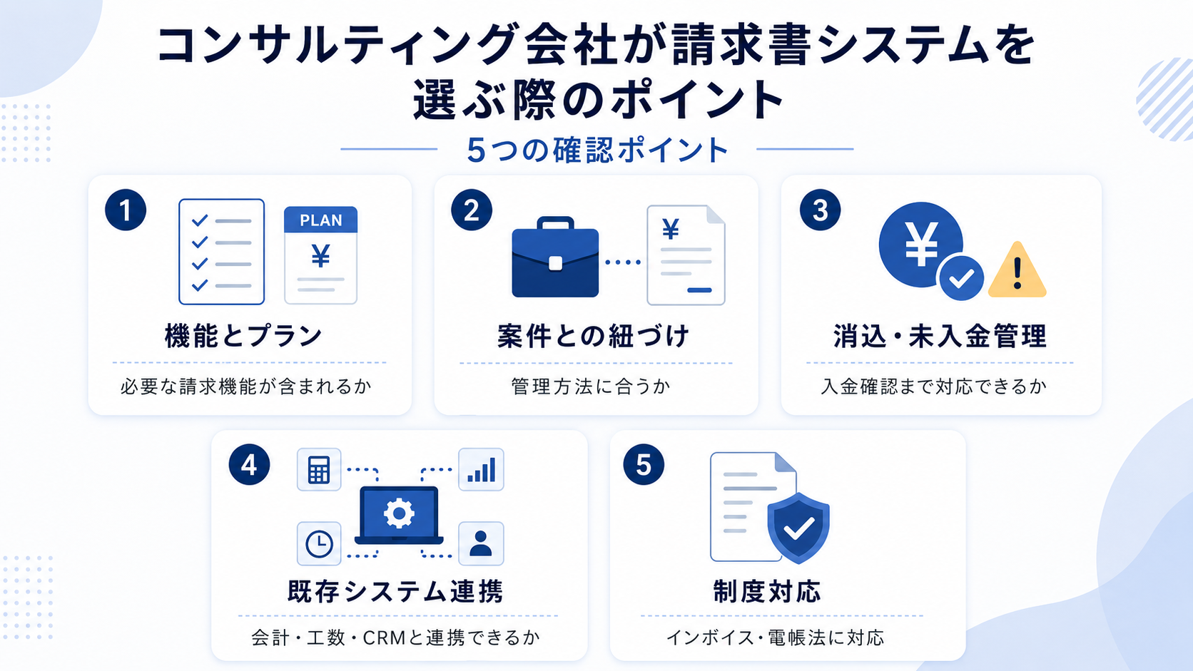コンサルティング会社が請求書システムを選ぶ際のポイント
