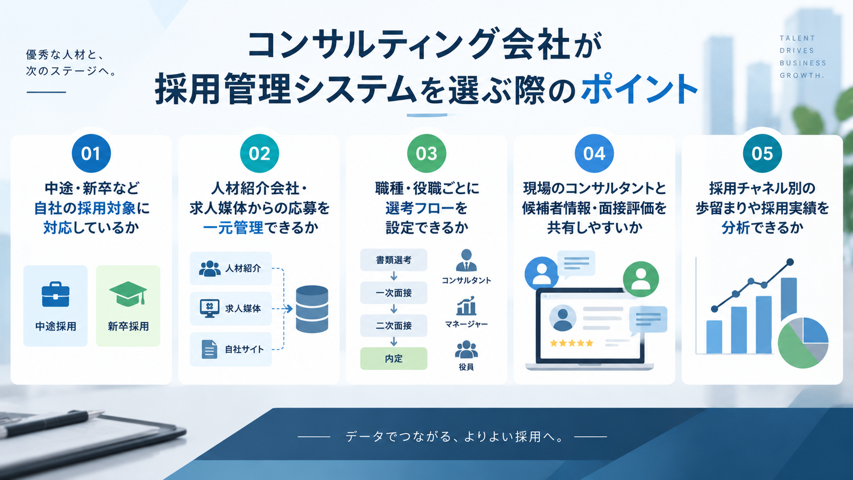 コンサルティング会社が採用管理システムを選ぶ際のポイント