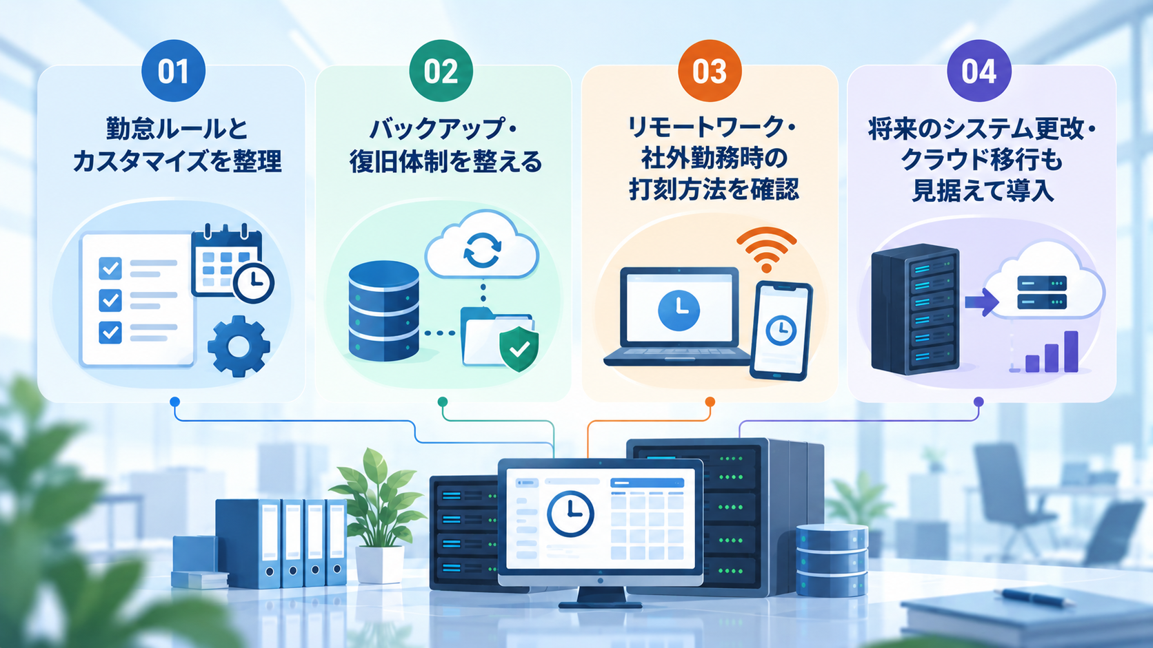 オンプレミス型勤怠管理システム導入時の注意点