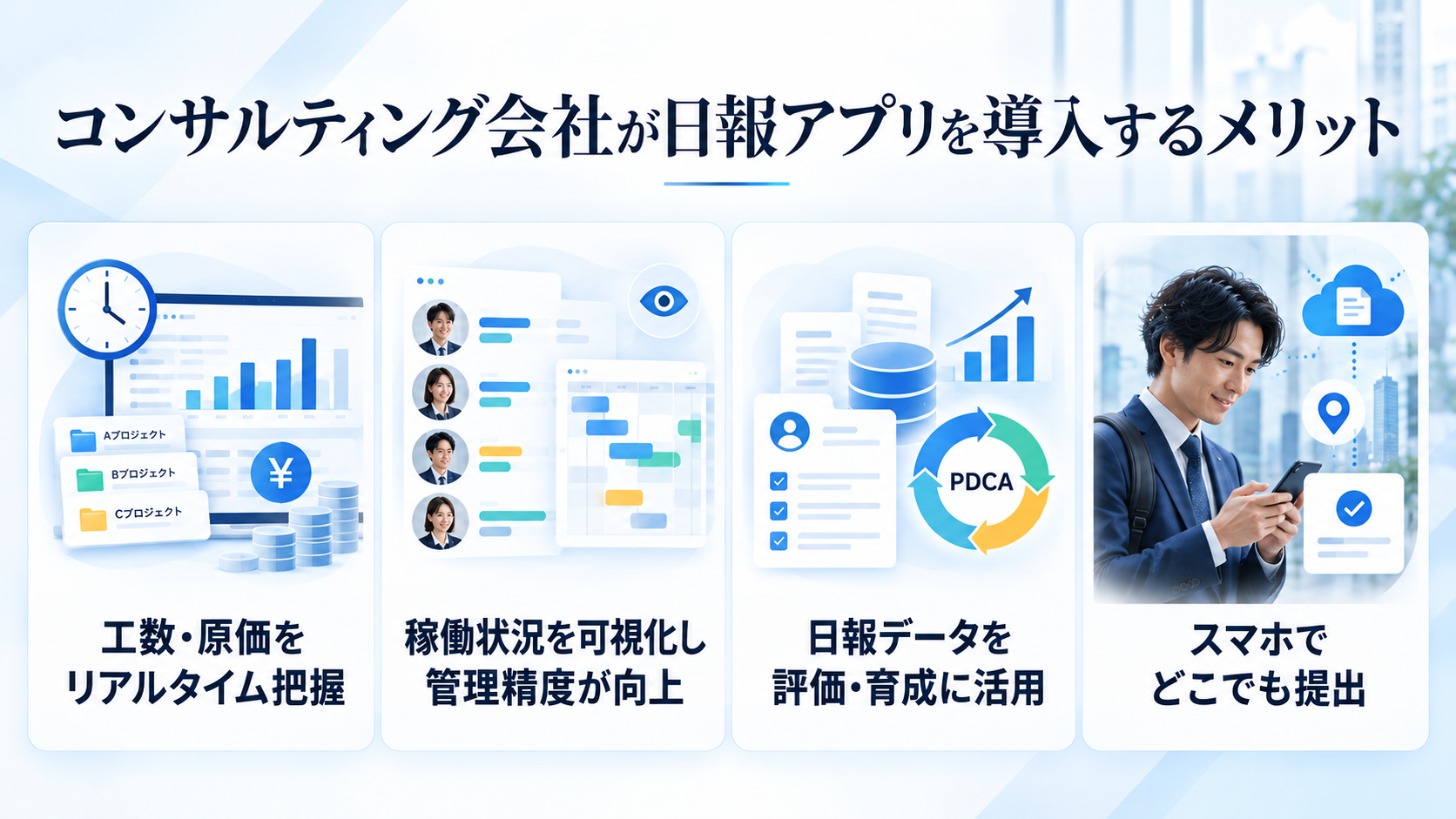 コンサルティング会社が日報アプリを導入するメリット