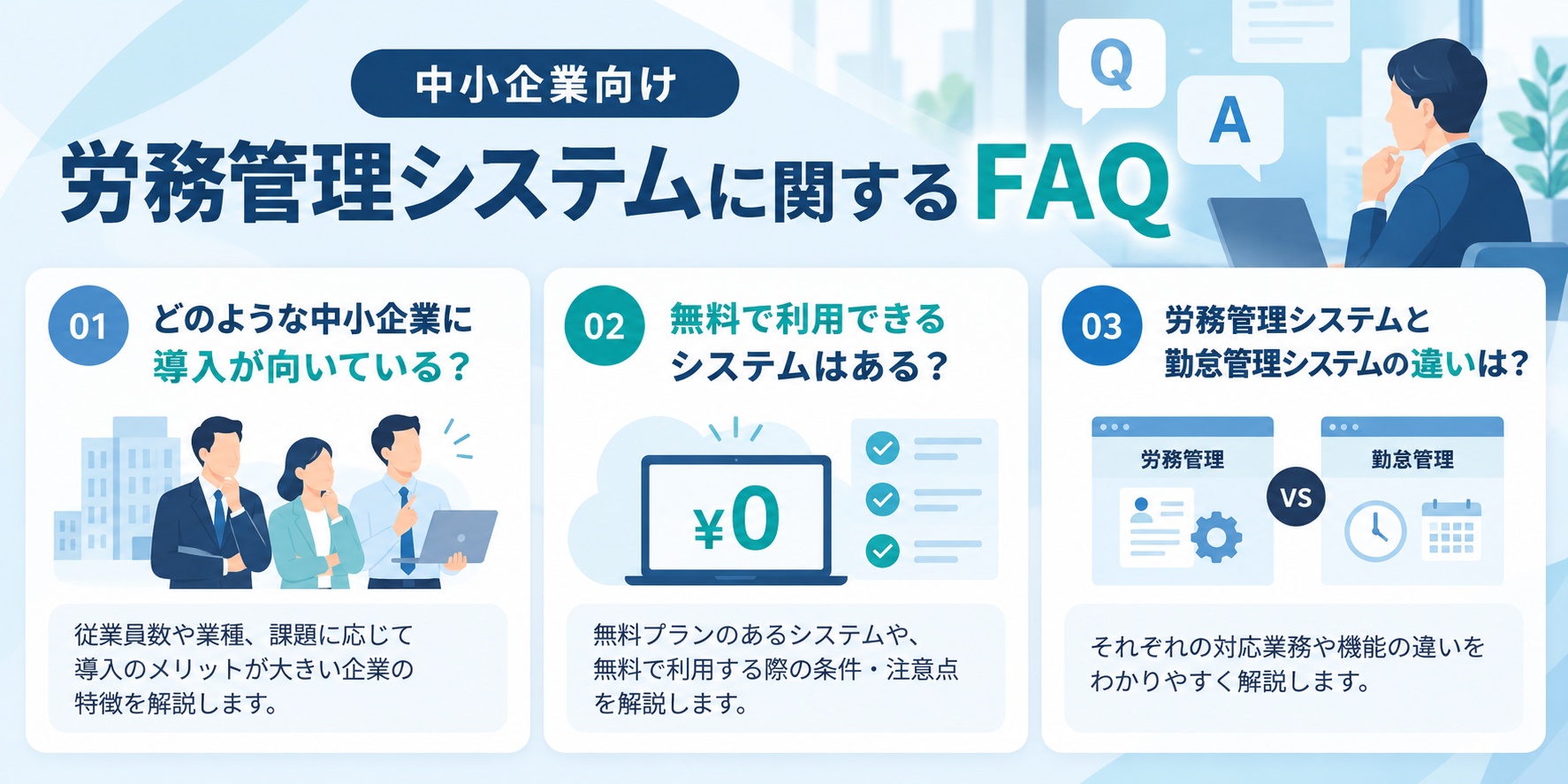 中小企業向け労務管理システムに関するFAQ