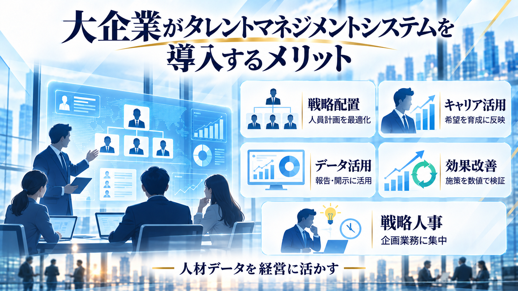 大企業がタレントマネジメントシステムを導入するメリット
