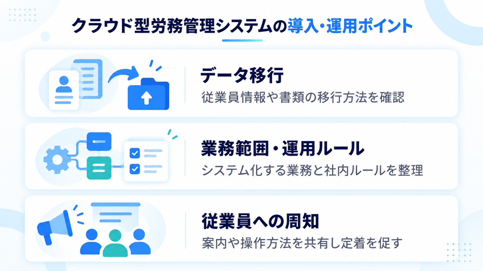 クラウド型労務管理システムの導入・運用ポイント