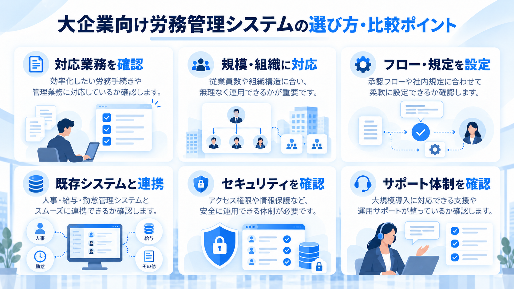 大企業向け労務管理システムの選び方・比較ポイント